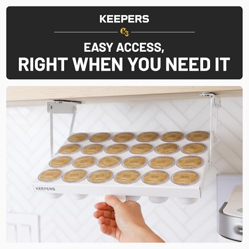KEEPERS Under Cabinet K Cup Holder with Swing