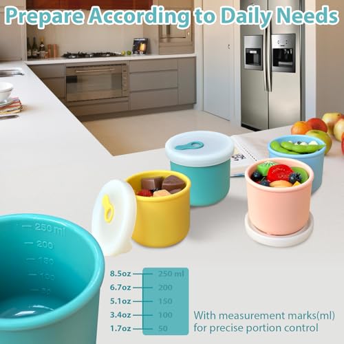 8.5 OZ Silicone Food Storage Containers (8 Ounce)