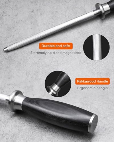 Honing Rod Knife Sharpening Rod 8 Inch