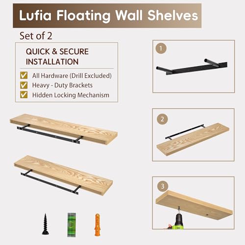 Floating Wall Shelves (2 Count)