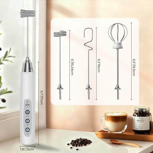 Milk Frother Handheld Rechargeable