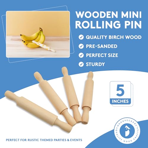 Wooden Mini Rolling Pin (100 Count)