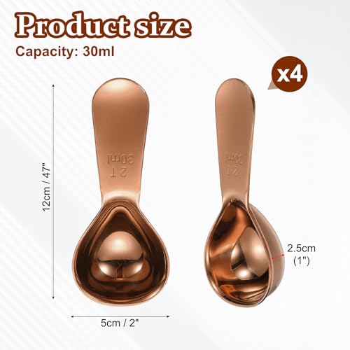 2Pcs Stainless Steel Coffee Scoop (4 Count)