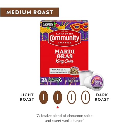 Mardi Gras King Cake Flavored 24 Count Coffee Pods