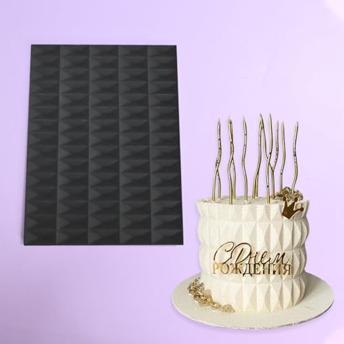 Silicone Lace Cake Mold Cube Pattern Fondant Impression Mat for Baking