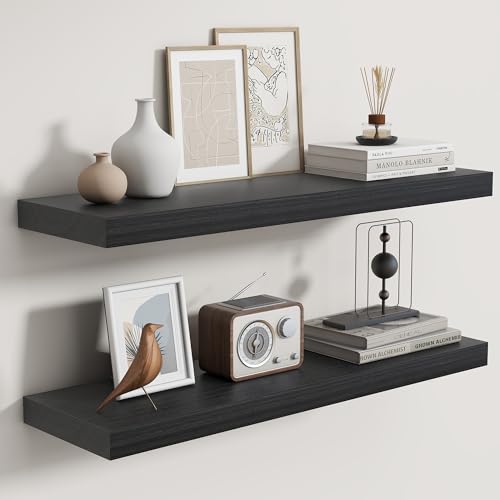 Rustic Floating Shelves for Home Decor (2 Count)