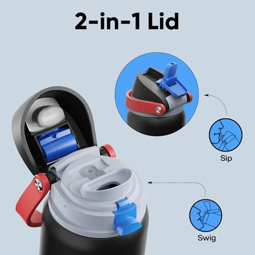 Insulated Water Bottle with Straw