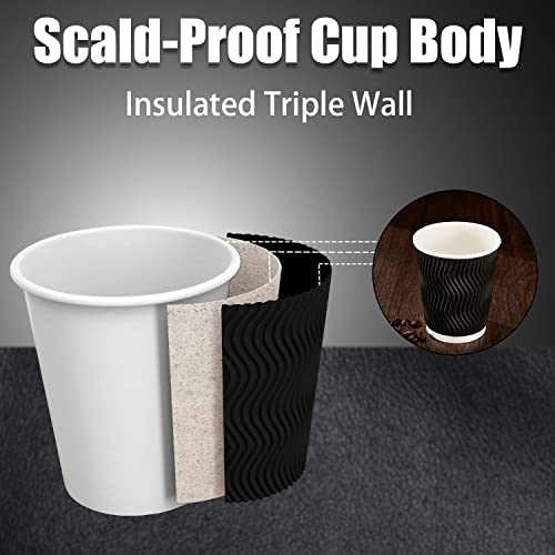 120 Pack 8 oz Disposable Coffee Cups (120 Count)