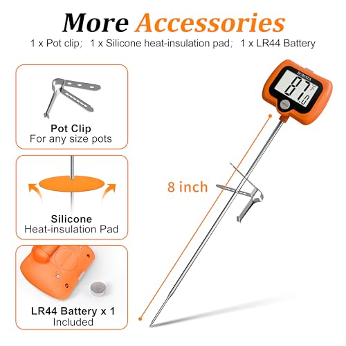 Digital Candy Thermometer with Pot Clip
