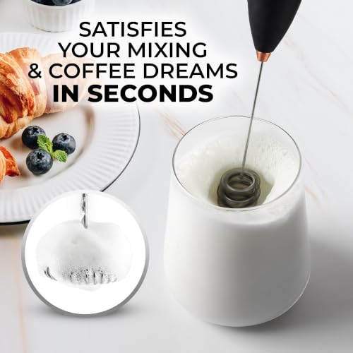 Powerful Milk Frother Wand With Duracell Batteries
