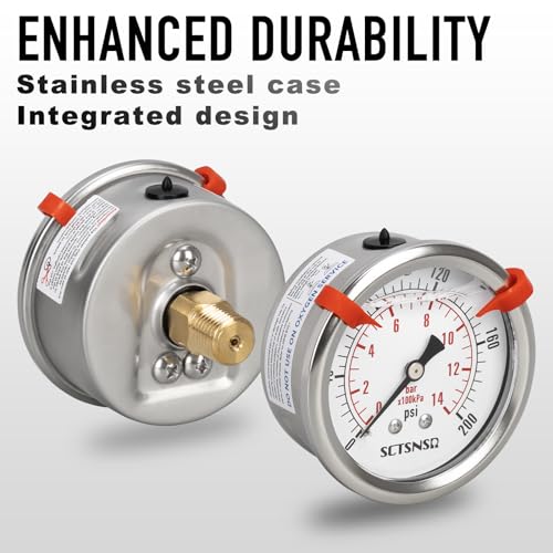 0 to 200 Psi Pressure Gauge