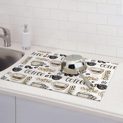 Coffee Dish Drying Mat 18 x 24 Inch