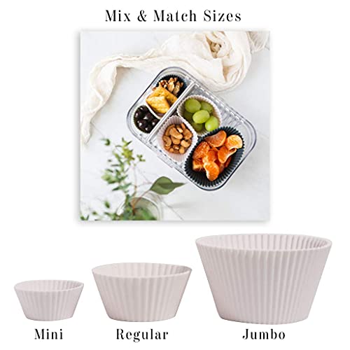 Reusable Silicone Baking Cup Silicone Muffin Liners for Cupcakes (24 Count)