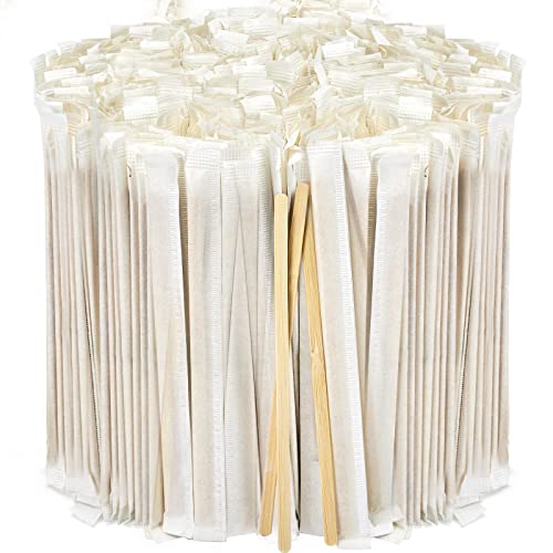 1000Pcs Bamboo Coffee Stirrers Individually Wrapped