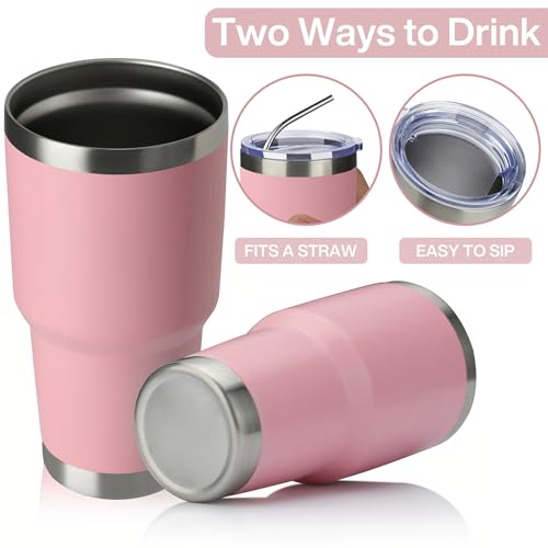 30oz Insulated Tumbler With Lids and Straws (4 Count)