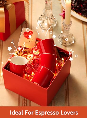 3.5oz Porcelain Espresso Cups Set of 4 (4 Count)