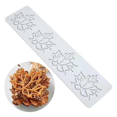 Hollow Out Maple Leaves Lace Silicone Impressing Mold Mat Fondant Cake Sugar Mould Cooking Tools Decorating Tools Diy Moulds
