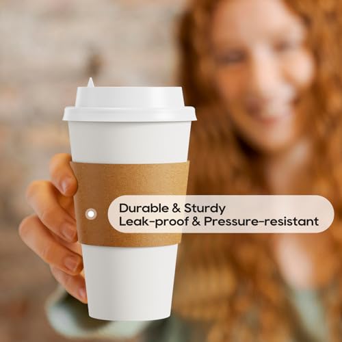 100 Pack] 16 oz Paper Coffee Cups (100 Count)