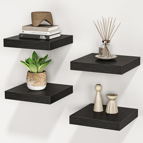 Square Floating Shelves for Wall (4 Count)