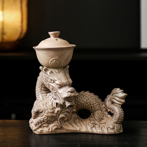 Ceramic Teapot with Infuser Semi Automatic Tea Set Magic Teapot with 8 cups Gradient Color
