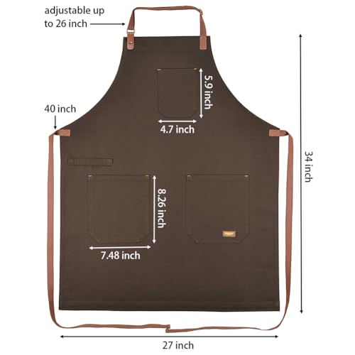 Mens Womens Chef Cooking Kitchen Apron with Pockets
