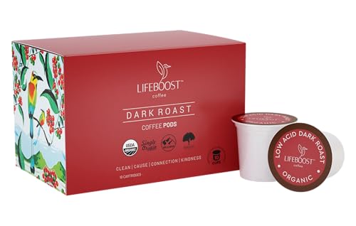 Dark Roast Low Acid Coffee K Cups (10 Count)