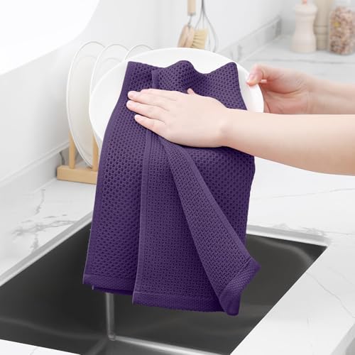 100% Cotton Waffle Weave Kitchen Dish Towels 24 (24 Count)