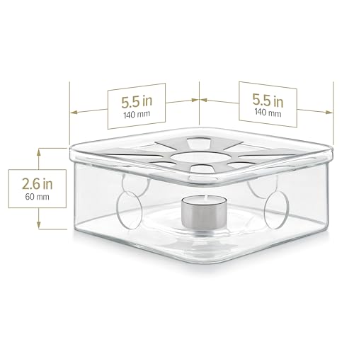 Radiance Square Tea Warmer with Tealight Candle