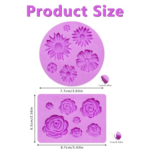Rose Chocolate Molds (2 Count)