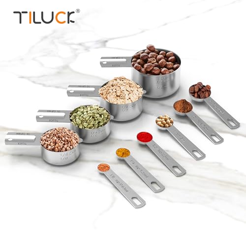Stainless Steel Measuring Cups & Spoons Set
