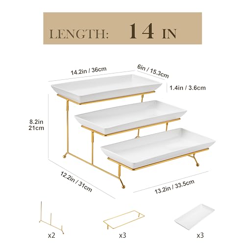 3 Tier Serving Trays for Party (4 Count)