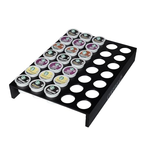 BamBoo k cup holder Drawer or Countertop k cup Organizer Coffee Pod Holder Hold 35 Coffee Pod Storage Kcup coffee pods holder for coffee station Office and Kitchen k cup storage