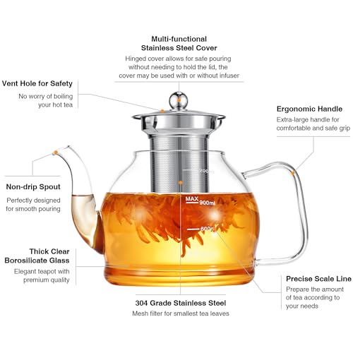 Glass Teapot 40oz