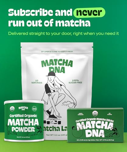 Certified Organic Matcha Powder Sticks