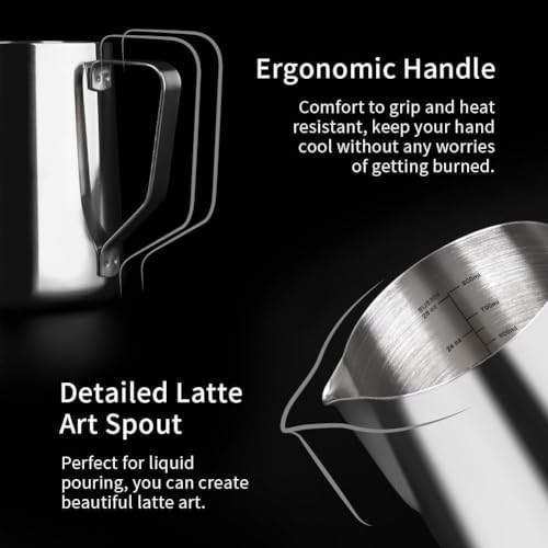 32oz Milk Frothing Pitcher Stainless Steel Espresso Steaming Jug
