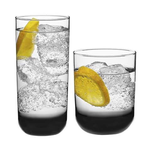 Polaris Tumbler and Rocks Glass Cups Set (16 Count)
