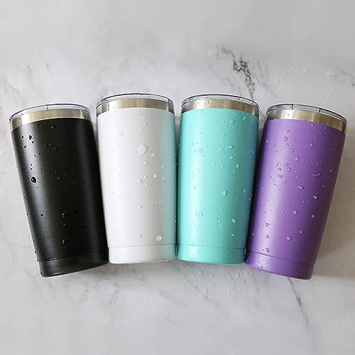 25 Pack 20oz Tumbler Vacuum Insulated Travel Mug with Lids