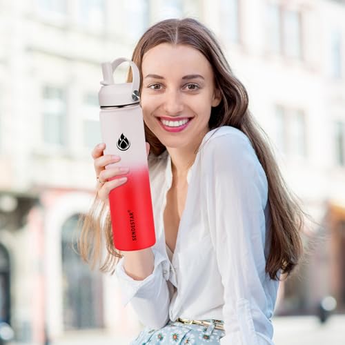 Water Bottle 32oz Double Wall Vacuum Insulated Leak Proof Stainless Steel Sports Water Bottle