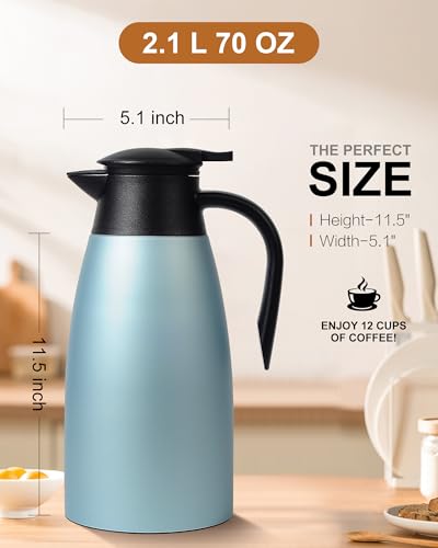 70 OZ Updated Thermal Coffee Carafe for keeping hot (2 Count)