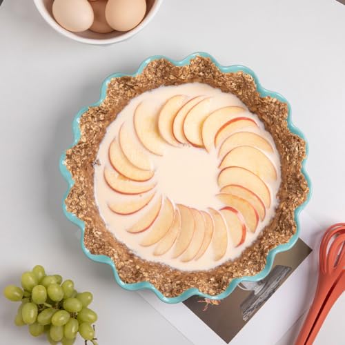 Sweejar Ceramic 11.5 Inches Pie Pan for Baking