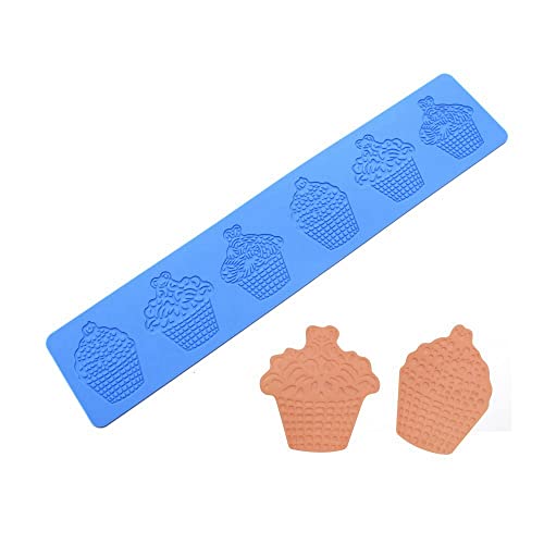Cupcake Silicone Mold 3D Cupcake Lace Pad Cake Mold Cake Fondant Molds Fondant Clay Mould for Sugarcraft Polymer Clay Cupcakes Chocolate Candy