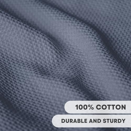 100% Cotton Dark Grey Waffle Weave Kitchen Dish Cloths (4 Count)