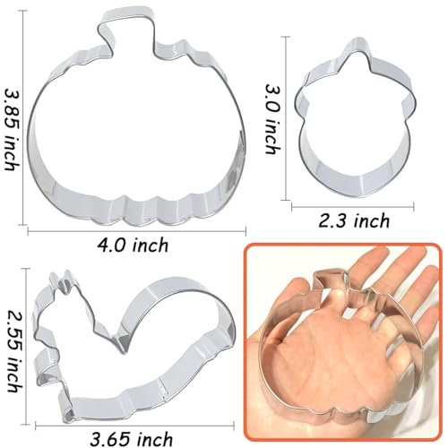 Thanksgiving Cookie Cutters Set 7PCS Large (7 Count)