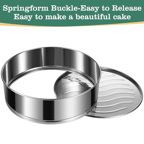 4/7/9/10-Inch Set Springform Pan, Removable Bottom, Stainless Steel (4 Count)