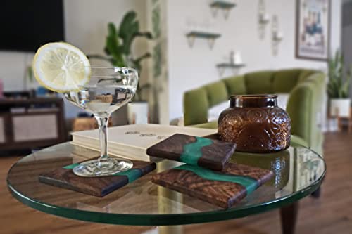 Wood Coaster Set for Drinks (4 Count)