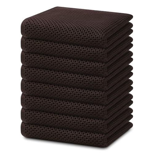 100% Cotton Waffle Weave Kitchen Dish Towels 8 (8 Count)