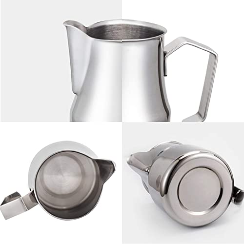 Espresso Steaming Pitcher Stainless Steel 12 oz Coffee Frothing Picther Milk Jug Cappuccino Latte Art Cup