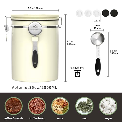 38OZ Coffee Canister for ground coffee with Date Tracker