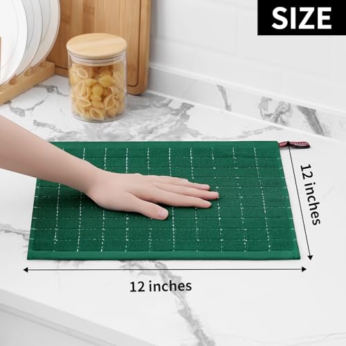 100% Cotton Terry Kitchen Dish Cloths (12 Count)