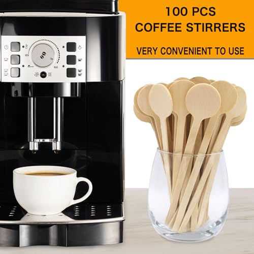 6 In 100Pcs Round Ends Coffee Stirrers